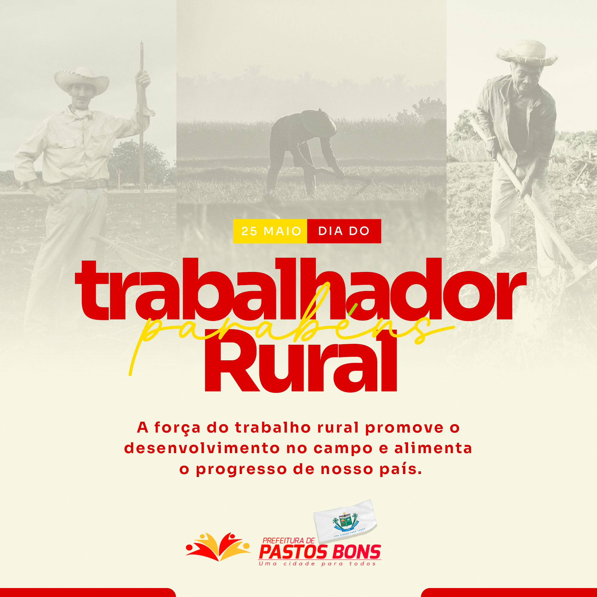 Feliz Dia do Trabalhador Rural! Hoje, celebramos e reconhecemos a dedicação incansável dos trabalhadores rurais